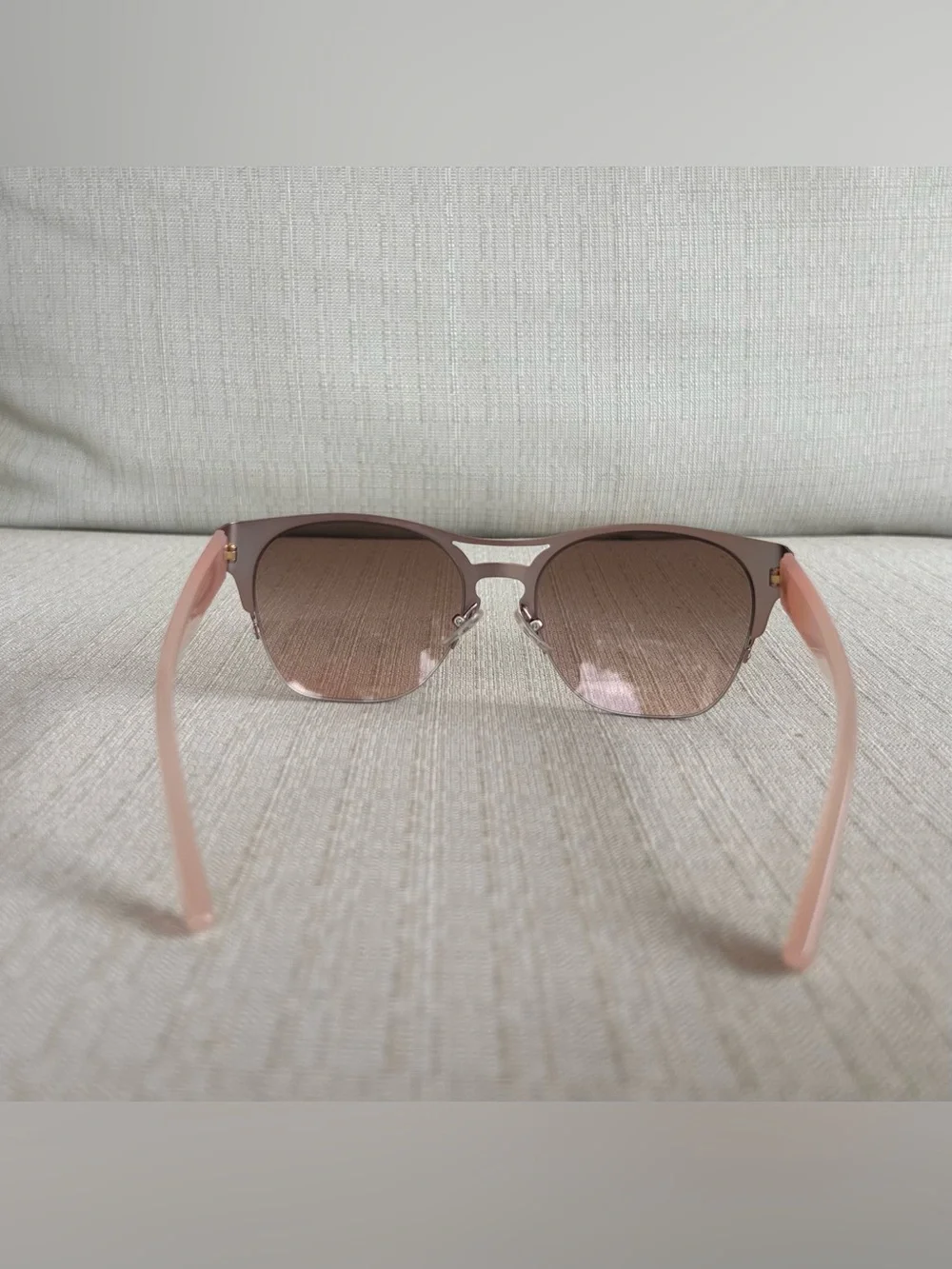 Tory Burch Rose Gold Frame Sunglasses with Brown Gradient Lenses